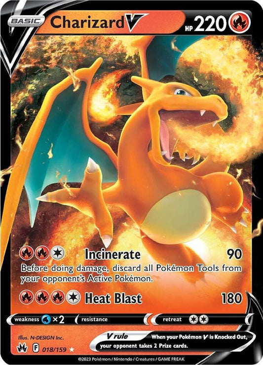 [ENG][NM] Karta Pokemon Charizard V 018/159 - Crown Zenith