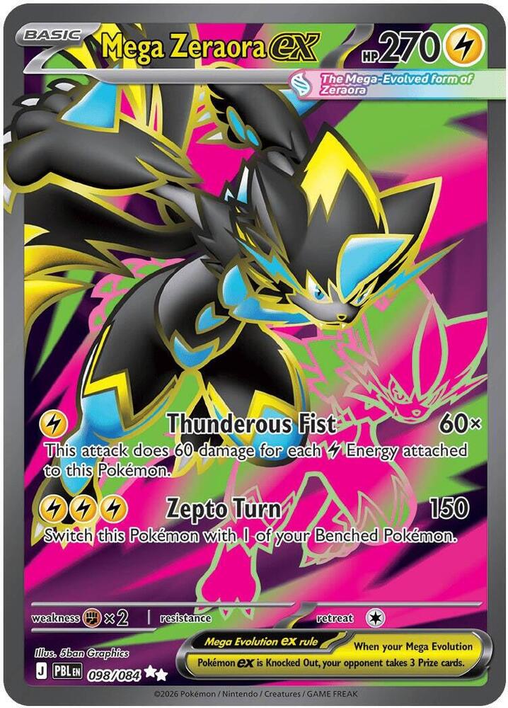 [ENG][NM] Karta Pokemon Mega Zeraora ex 098/084 - Pitch Black