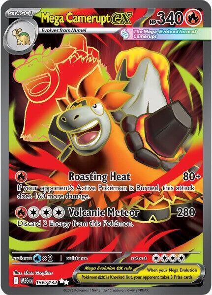 [ENG][NM] Karta Pokemon Mega Camerupt ex 156/132 - Mega Evolution Base Set
