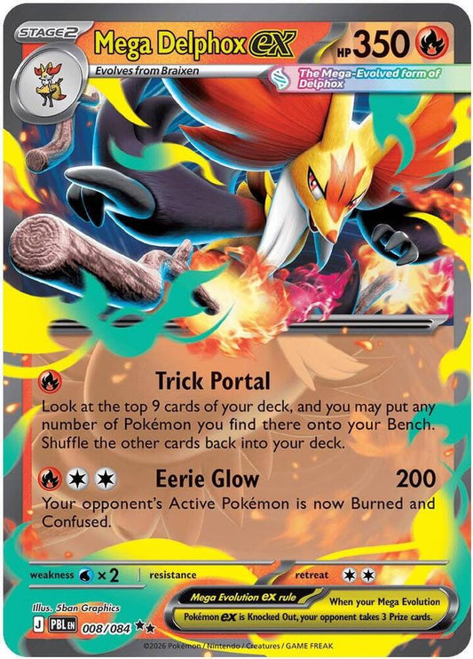[ENG][NM] Karta Pokemon Mega Delphox ex 008/084 - Pitch Black