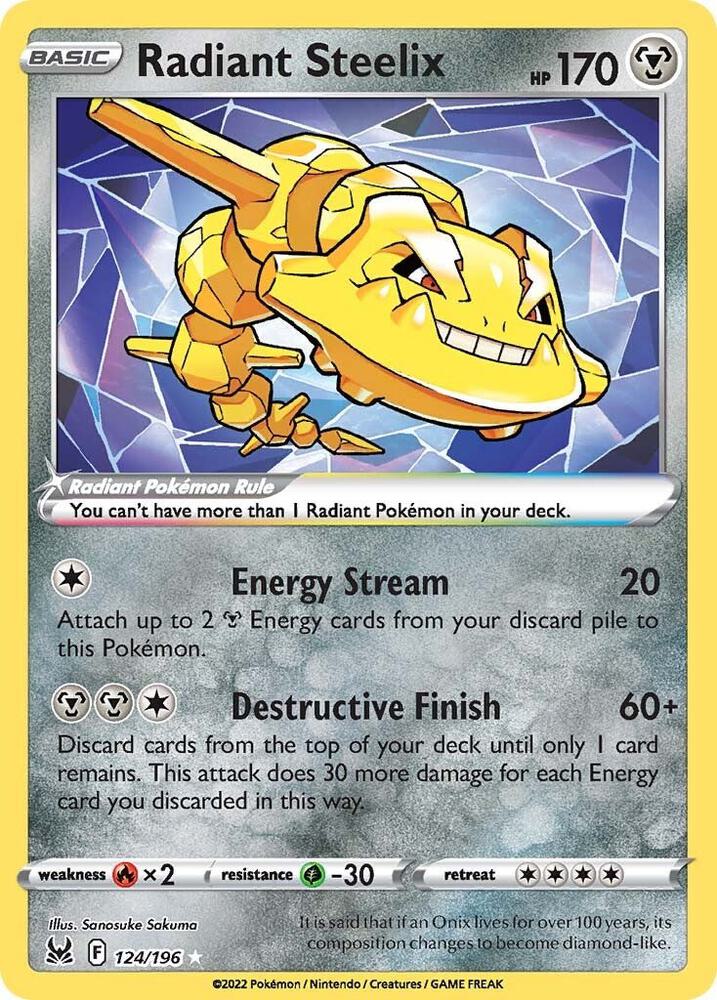 [ENG][NM] Karta Pokemon Radiant Steelix 124/196 - Lost Origin