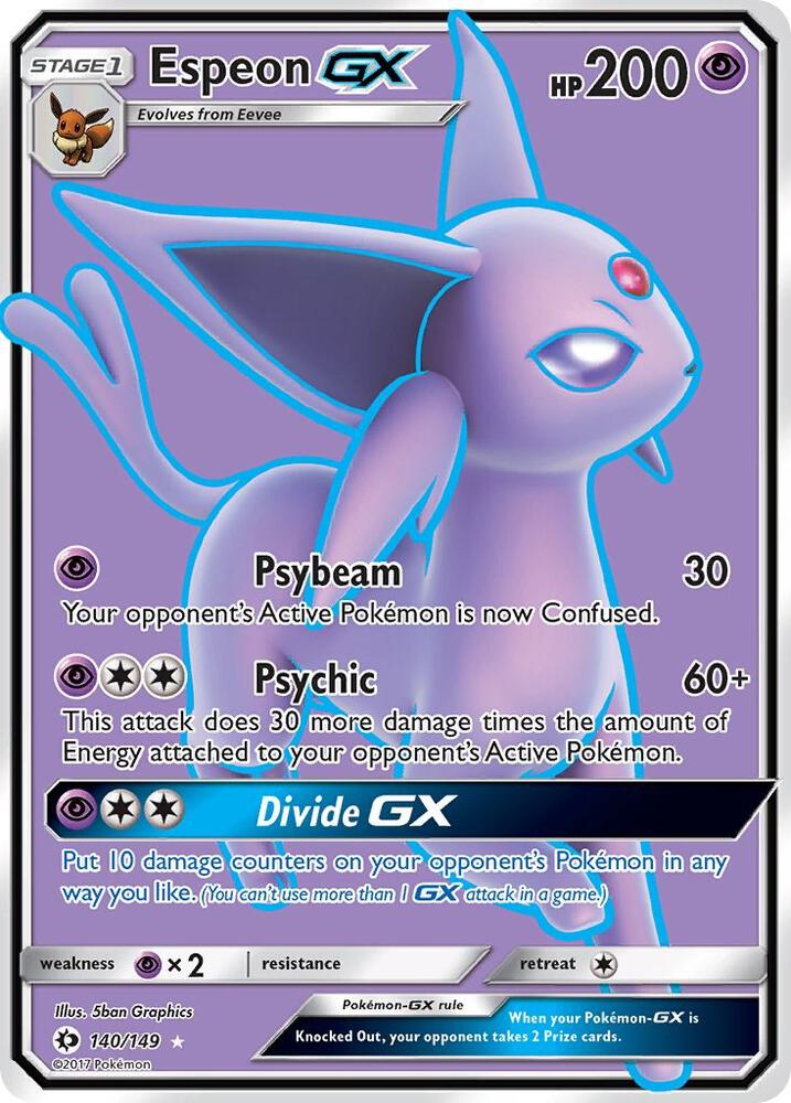 [ENG][NM] Karta Pokemon Espeon GX 140 - Sun & Moon Base Set
