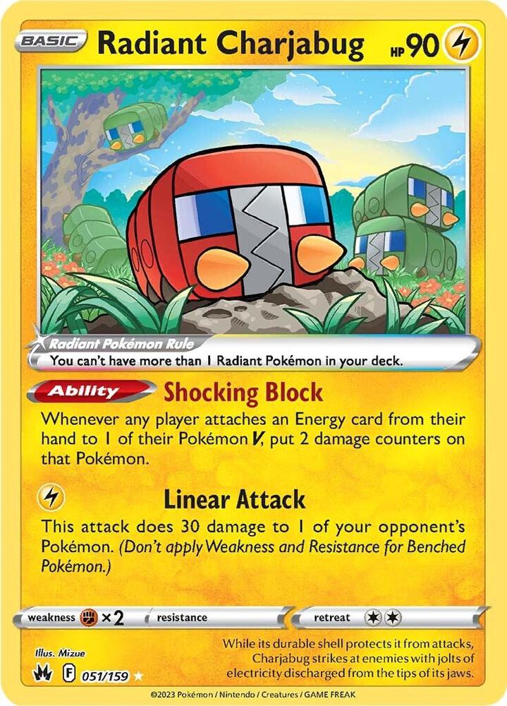[ENG][NM] Karta Pokemon Radiant Charjabug 051/159 - Crown Zenith