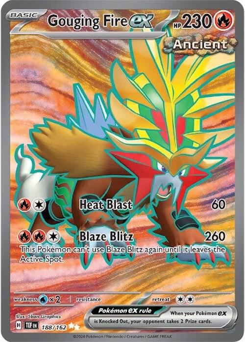 [ENG][NM] Karta Pokemon Gouging Fire ex 188/162 - Temporal Forces
