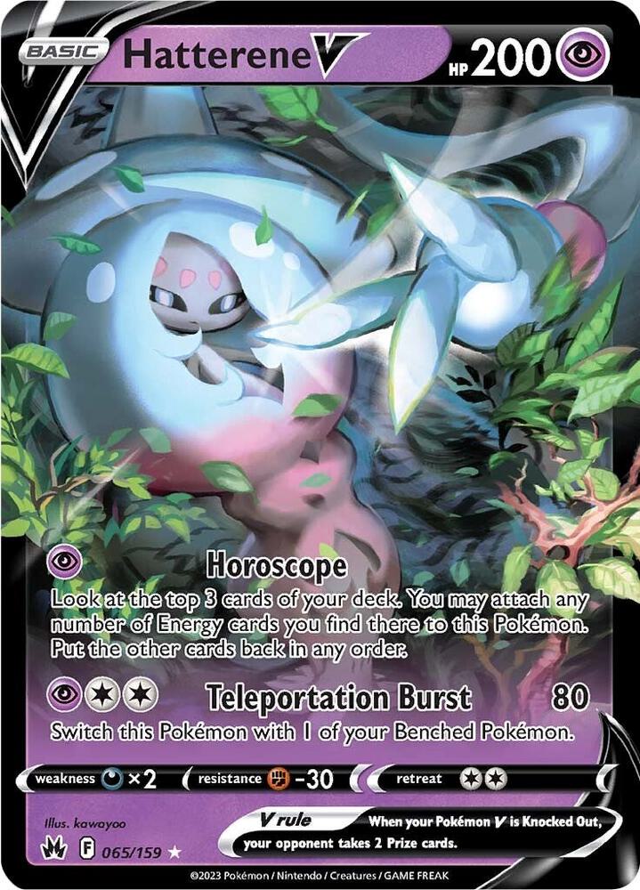 [ENG][NM] Karta Pokemon Hatterene V 065/159 - Crown Zenith