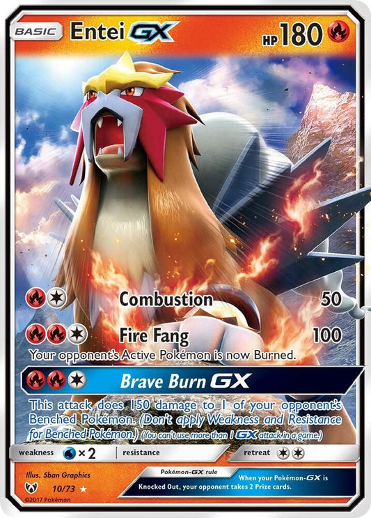 [ENG][NM] Karta Pokemon Entei GX 10a - Shining Legends