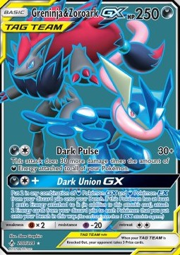[ENG][NM] Karta Pokemon Greninja & Zoroark GX 200 - Unbroken Bonds