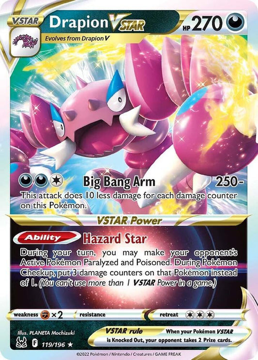 [ENG][NM] Karta Pokemon Drapion VSTAR 119/196 - Lost Origin